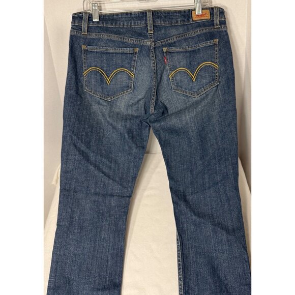 Levi's 524 Too Superlow Bootcut Jeans Dark Wash 11 Medium Stretch Y2K  low rise - Picture 3 of 11